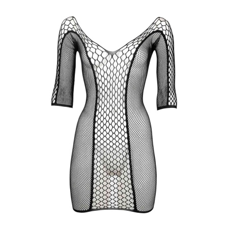 Duo Net Sleeved Mini Dress - One Size - 5