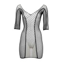 Duo Net Sleeved Mini Dress - One Size - 5