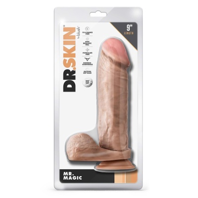 Dildo realistyczny Mr. Magic z jądrami i przyssawką, 24,1 cm, 19 cm długości insertowalnej, Ø 5 cm - 1