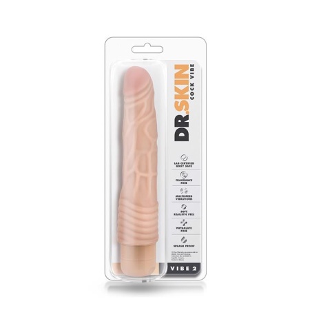 Wibrator realistyczny Vibe 2 - kolor cielisty, regulacja obrotowa, 22,8 cm - 1