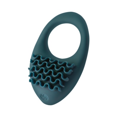 Rechargeable Vibro cockring Pure Passion Stellar Green - 1 2
