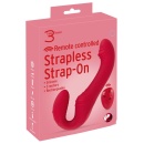Strap-on bez uprzęży RC Strapless Strap-on 3 – podwójny wibrator z 3 silnikami i pilotem, długość 19,1 cm - 1