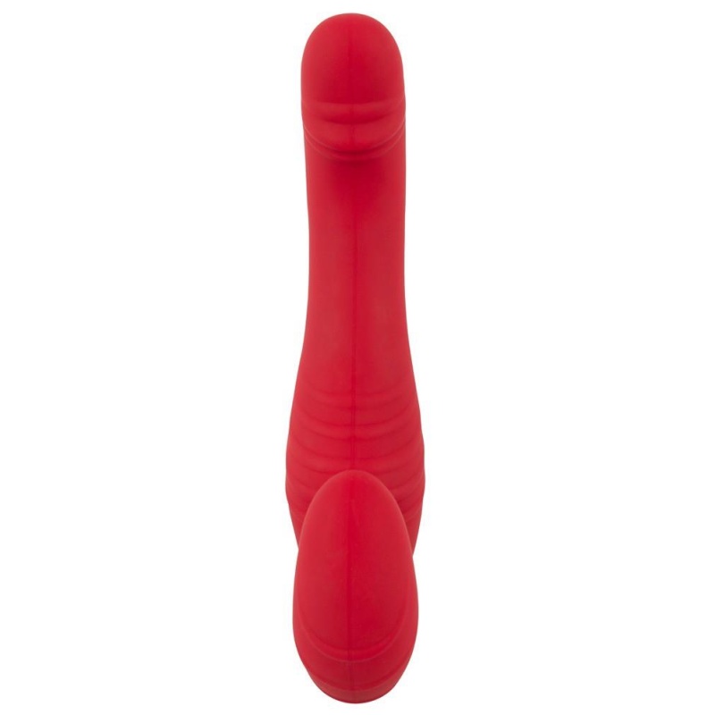 Strap-on bez uprzęży RC Strapless Strap-on 3 – podwójny wibrator z 3 silnikami i pilotem, długość 19,1 cm - 5