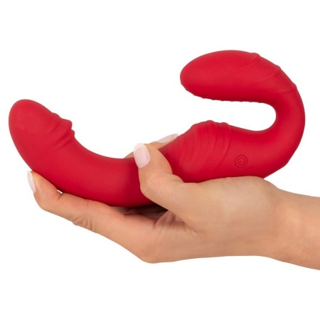 Strap-on bez uprzęży RC Strapless Strap-on 3 – podwójny wibrator z 3 silnikami i pilotem, długość 19,1 cm - 7