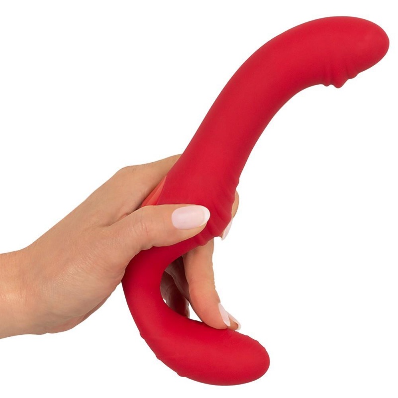 Strap-on bez uprzęży RC Strapless Strap-on 3 – podwójny wibrator z 3 silnikami i pilotem, długość 19,1 cm - 8