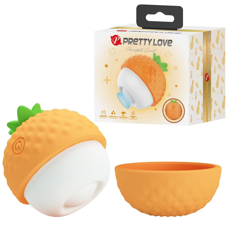 Wibrator łechtaczkowy Pineapple Secret z 12 trybami thumping, silikonowy, ok. 12 cm - 1