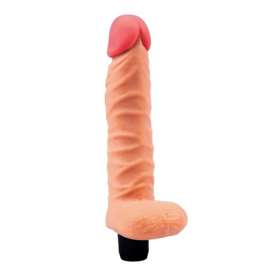 Soft vibrator with testicles 21 cm – The Real Deal - 1 2
