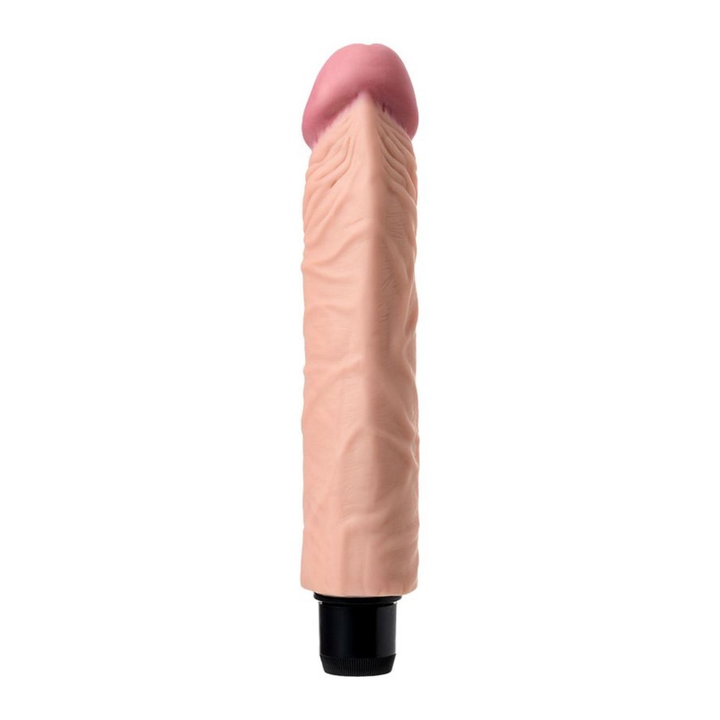 Wibrator realistyczny Real Vibrator Flesh z pokrętłem bezstopniowej regulacji wibracji, TPE, 22,5 cm długości, Ø 3 cm - 3