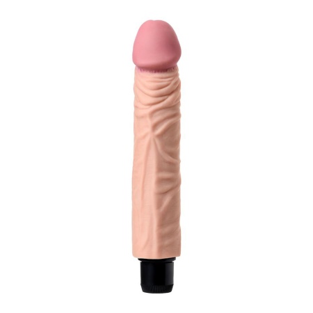 Wibrator realistyczny Real Vibrator Flesh z pokrętłem bezstopniowej regulacji wibracji, TPE, 22,5 cm długości, Ø 3 cm - 4