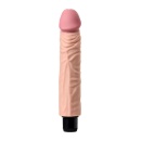 Wibrator realistyczny Real Vibrator Flesh z pokrętłem bezstopniowej regulacji wibracji, TPE, 22,5 cm długości, Ø 3 cm - 4