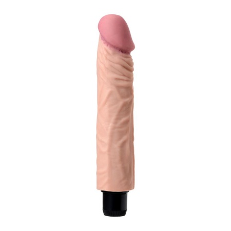 Wibrator realistyczny Real Vibrator Flesh z pokrętłem bezstopniowej regulacji wibracji, TPE, 22,5 cm długości, Ø 3 cm - 5