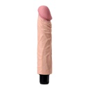 Wibrator realistyczny Real Vibrator Flesh z pokrętłem bezstopniowej regulacji wibracji, TPE, 22,5 cm długości, Ø 3 cm - 5