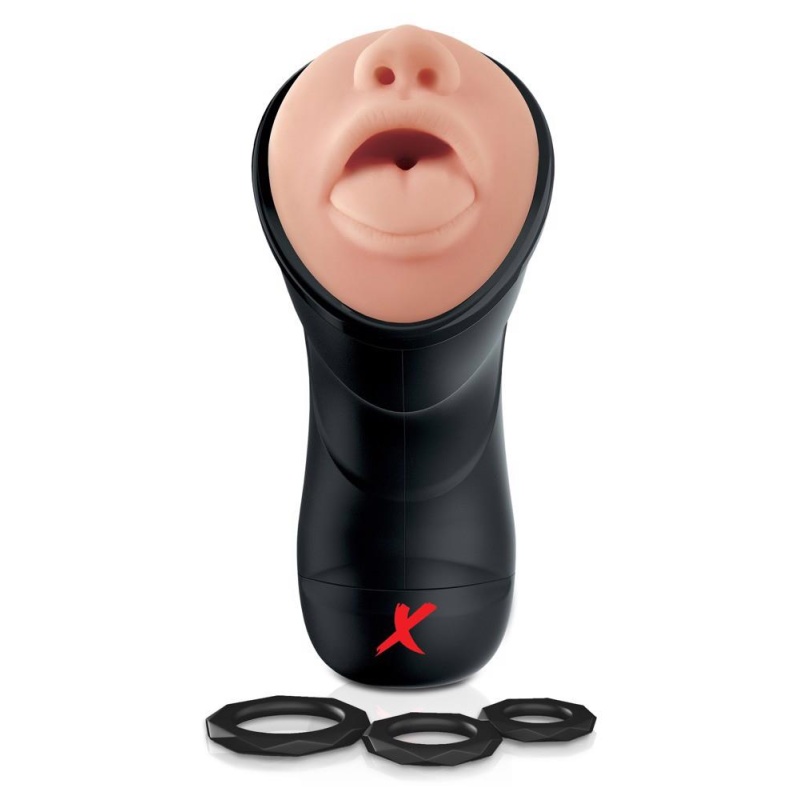 Masturbator PDX Elite Deep Throat Vibrating Stroker – regulowane podciśnienie, wibracje, długość 24,5 cm - 4