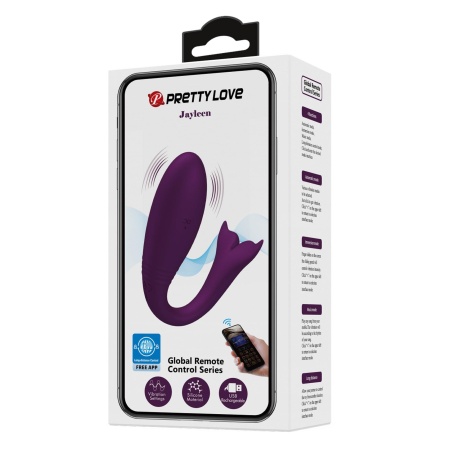 Wibrator dla par Jayleen z 12 trybami wibracji, 17,6 cm - 12