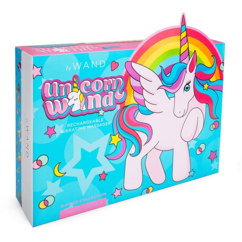 Masażer różdżkowy Unicorn Wand z ruchomą głowicą 6,2 cm, silikonową nakładką penetracyjną i długością 34 cm - 1