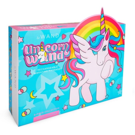 Masażer różdżkowy Unicorn Wand z ruchomą głowicą 6,2 cm, silikonową nakładką penetracyjną i długością 34 cm - 1