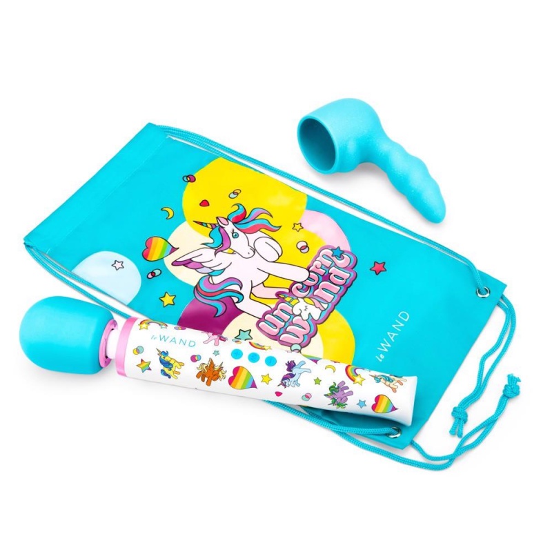 Masażer różdżkowy Unicorn Wand z ruchomą głowicą 6,2 cm, silikonową nakładką penetracyjną i długością 34 cm - 3