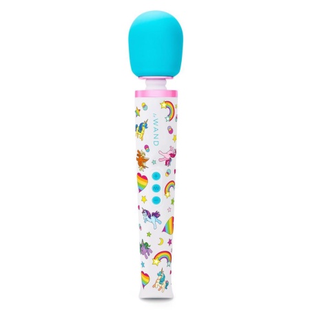 Masażer różdżkowy Unicorn Wand z ruchomą głowicą 6,2 cm, silikonową nakładką penetracyjną i długością 34 cm - 4