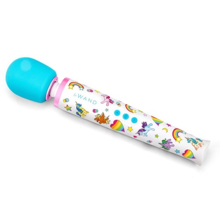 Masażer różdżkowy Unicorn Wand z ruchomą głowicą 6,2 cm, silikonową nakładką penetracyjną i długością 34 cm - 5