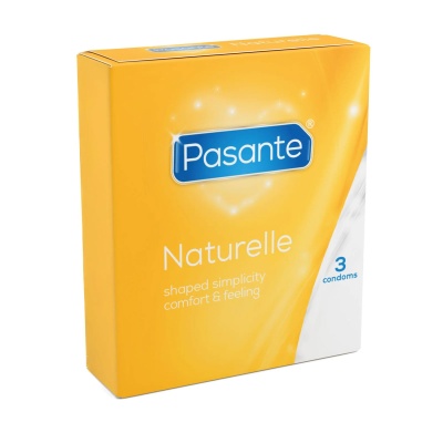 Prezerwatywy Pasante Naturelle 54 mm x 190 mm, 3 sztuki - 1 2