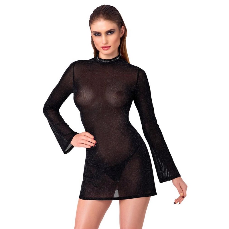 Noir Mini Dress S - 1