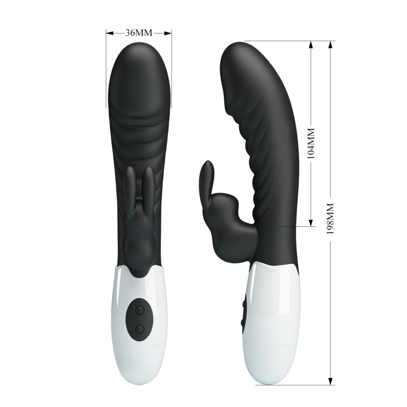 Wibrator Naughty Bunny 30 Funkcji - Podwójna Stymulacja Punktu G i Łechtaczki - 8