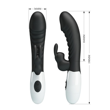 Wibrator Naughty Bunny 30 Funkcji - Podwójna Stymulacja Punktu G i Łechtaczki - 8