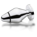 Elektroda analna John Butt Plug Large – aluminium medyczne, stożkowa, średnica 5 cm, długość 10,5 cm - 3