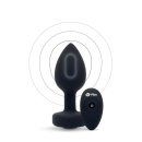 b-Vibe Vibrating Jewel Plug M/L - silikonowy plug analny z wibracją i pilotem, długość wprowadzana 8,6 cm - 3