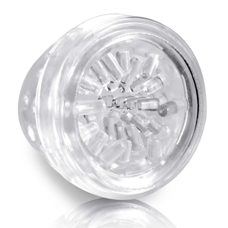 Automatyczny masturbator PET Mega-Bator Mouth Red/Clear z funkcją obrotową i posuwistą, 27,9 cm - 6