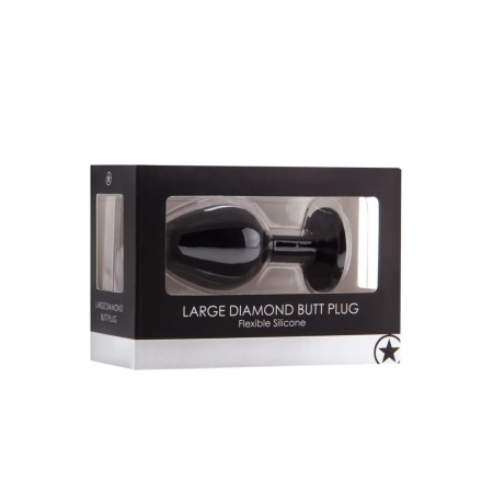 Diamond Butt Plug - Large black - 2