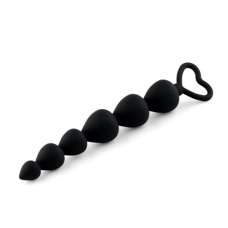 Anal Beads Black Heart - 1