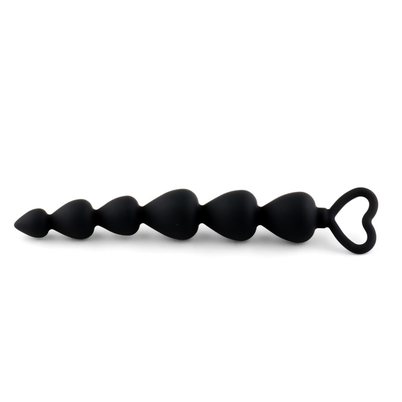 Anal Beads Black Heart - 2