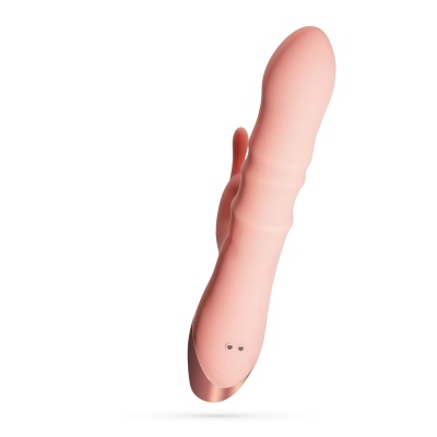 Wibrator Ringlord Rabbit - Różowy z Ruchomymi Pierścieniami - 1 2