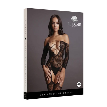 Criss Cross Neck Bodystocking - One Size - 2
