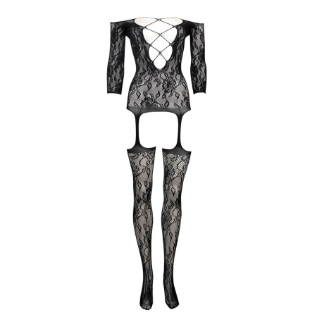 Criss Cross Neck Bodystocking - One Size - 8