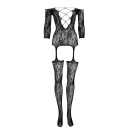 Criss Cross Neck Bodystocking - One Size - 8