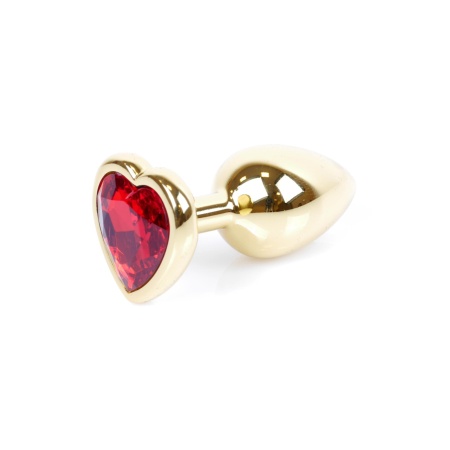 Plug-Jewellery Gold  Heart PLUG- Red - 1