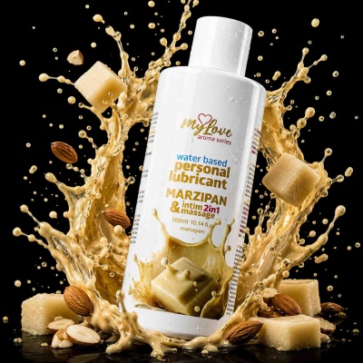 Lubrykant do masażu i intymny Aroma Series Intim&Massage 2in1 Marcepan 300 ml - 1 2