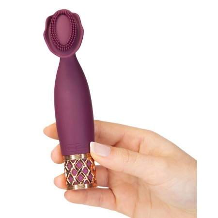 Wibrator leżący Secrets Passion z elastyczną głowicą płatkową i bezstopniową regulacją, 13,2 cm - 5