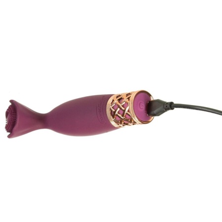 Wibrator leżący Secrets Passion z elastyczną głowicą płatkową i bezstopniową regulacją, 13,2 cm - 6