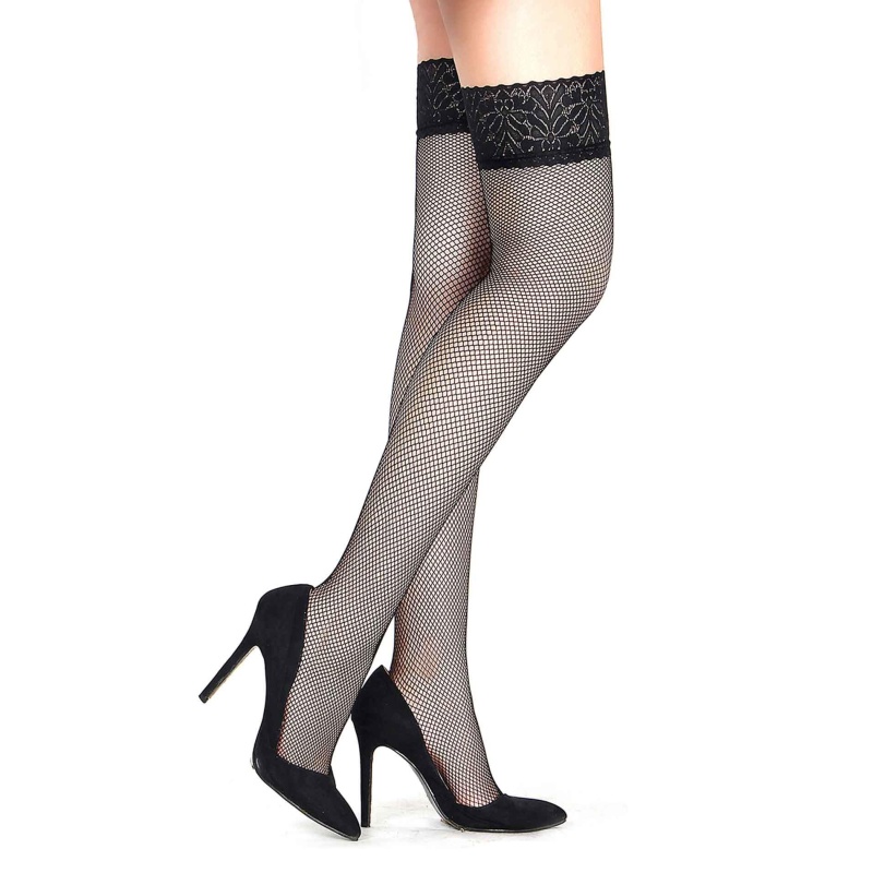 BLACK FISHNET STOCKINGS - 4