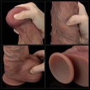 Dildo XXL Nature Cock 27 cm, silikon dwumateriałowy, cielisty - 1