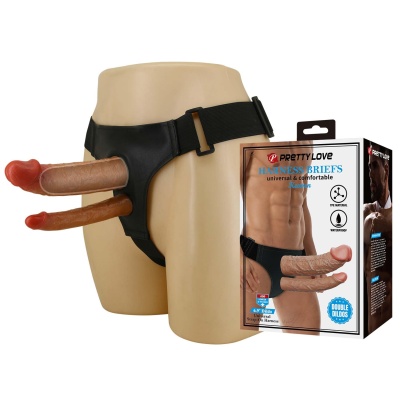 Harness Briefs KEAREN z wydrążonym dildo 17,5 cm - 1