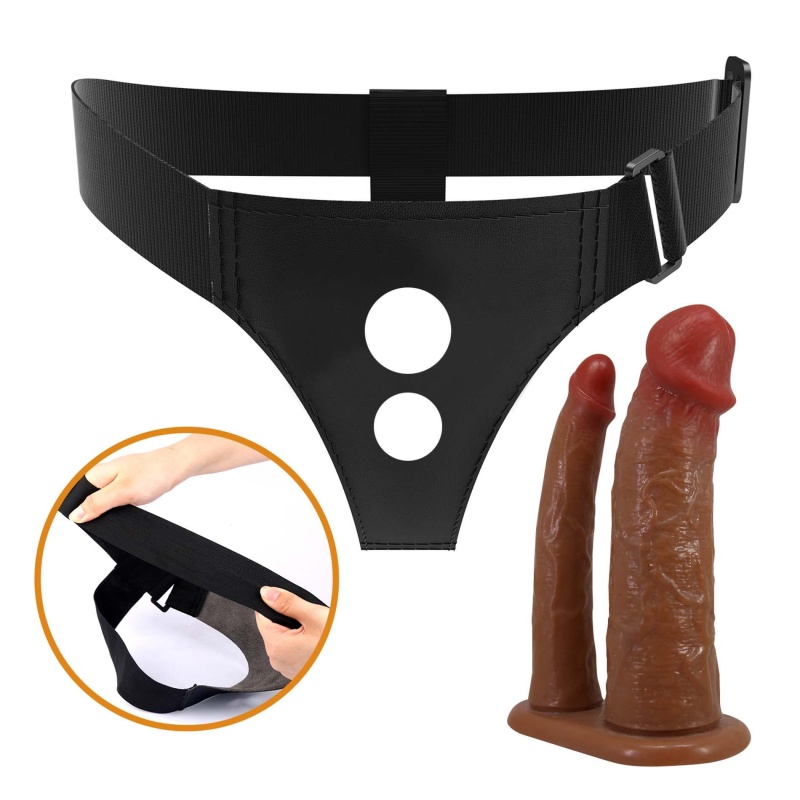 Harness Briefs KEAREN z wydrążonym dildo 17,5 cm - 6