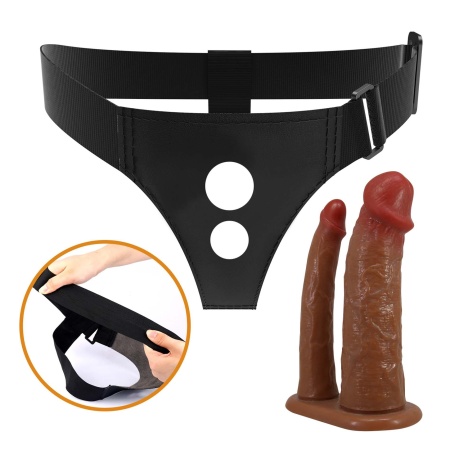 Harness Briefs KEAREN z wydrążonym dildo 17,5 cm - 6