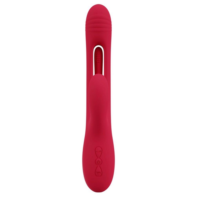 Wibrator Króliczek Rabbit Flicking z 3 Silnikami i Stymulacją Łechtaczki, 24,2 cm - 3