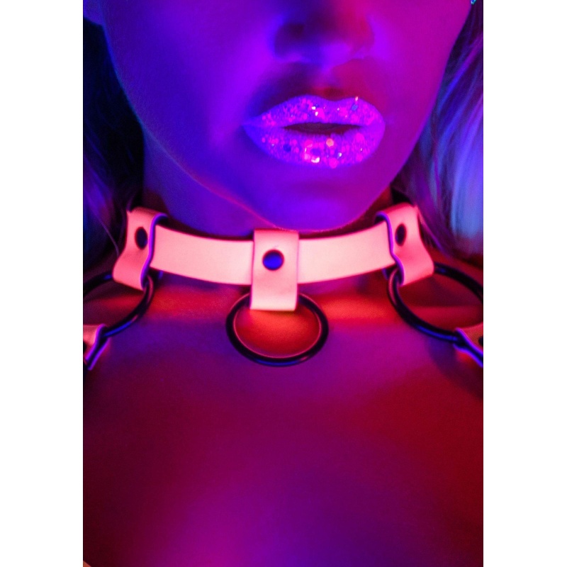 Open Cup Bra Harness Pink - 3