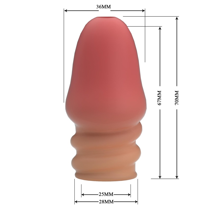 Nakładka na penisa Jeremy z elastycznego TPR (17 cm) - 8