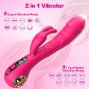 Wibrator króliczek Dual Stimulation - podwójna stymulacja punktu G i łechtaczki, długość 22,3 cm - 2